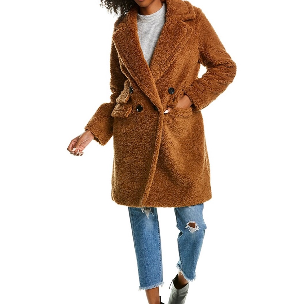 Adrienne Landau Teddy Car Coat, Size L